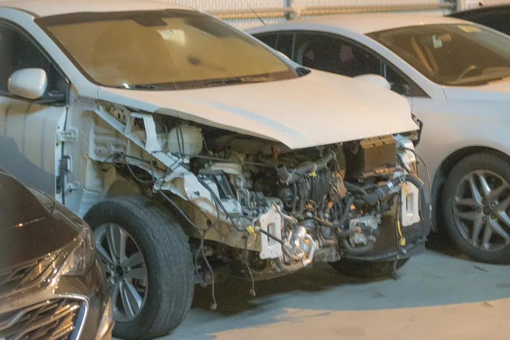 Multi-Vehicle Crash Traps Driver on Coastal Hwy