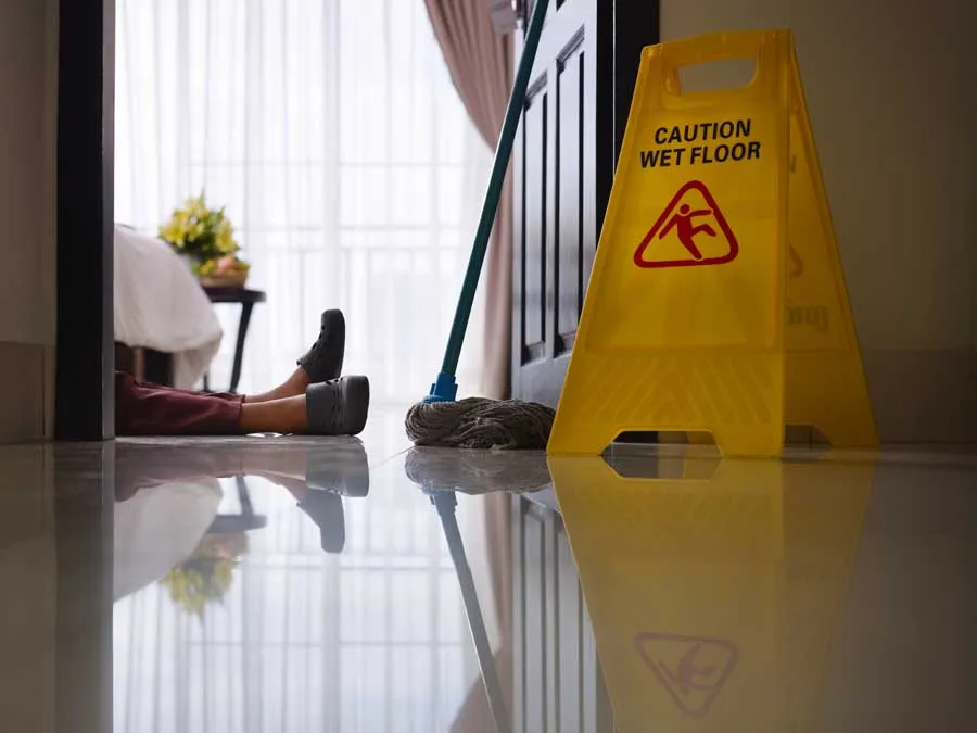 maid-slipped-on-wet-floor-and-laying-down-PFXB3HB